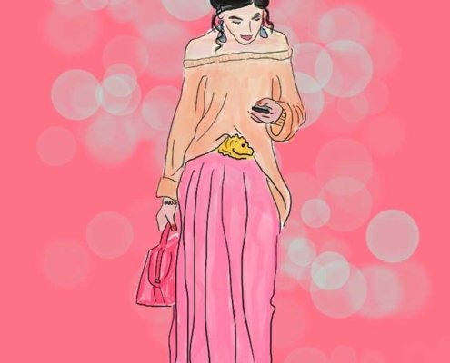 Illustration Frau mit Hut Petra Radenkovic