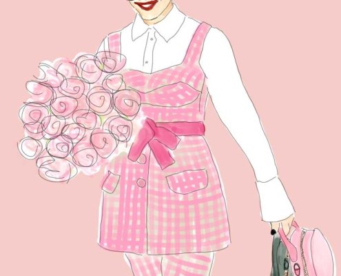 Modezeichnung Petra Radenkovic spring rosa