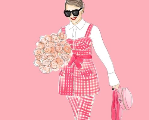 Illustration Spring Peony