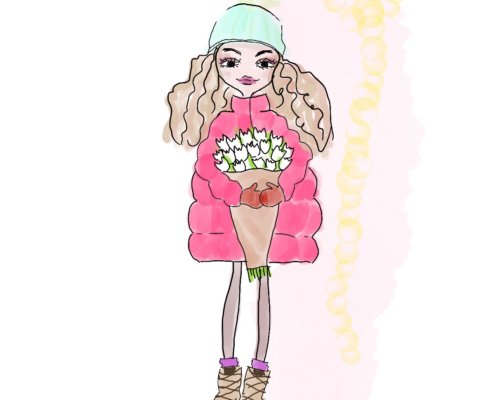 Illustration Tulpenmädchen