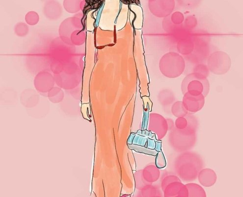 Illustration langes Kleid Petra Radenkovic
