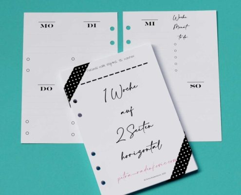 planer einlagen personal wide woche 2 seiten horizontal Petra Radenkovic kaufen