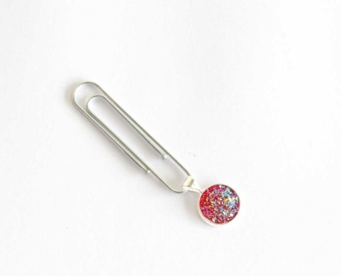 Cabochon Planerclip Violett Glitzer