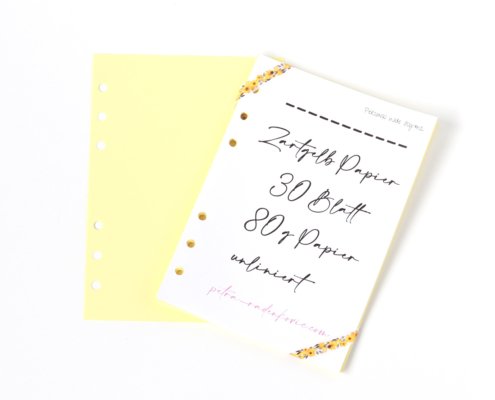 Personal Wide- 30 Blatt gelbes Papier 80g blanco