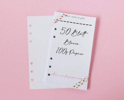 extra papier planer einlagen weiß lettering 100g personal
