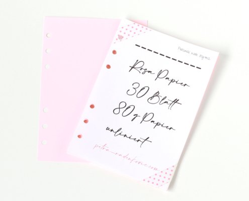 Personal Wide- 30 Blatt rosa Papier 80g blanco