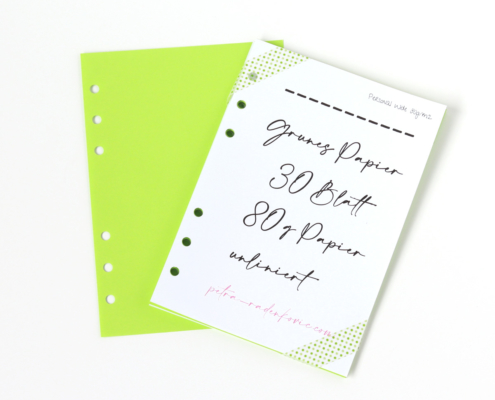 Personal Wide- 30 Blatt grünes Papier 80g blanco