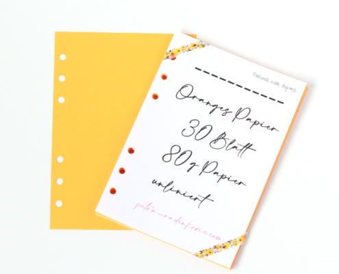 Personal Wide- 30 Blatt orange Papier 80g blanco
