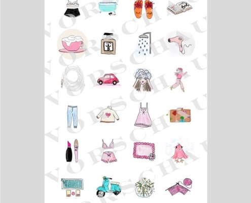 sticker planen 4cm rund illustrationen Petra Radenkovic