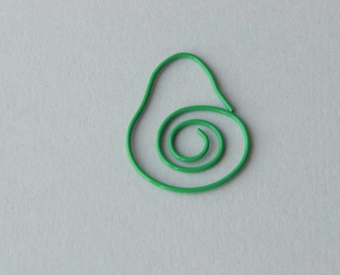 Büroklammer Avocado