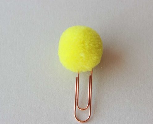 Büroklammer Bommel Gelb