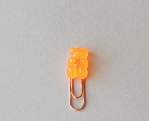 Büroklammer Gummibärchen Orange
