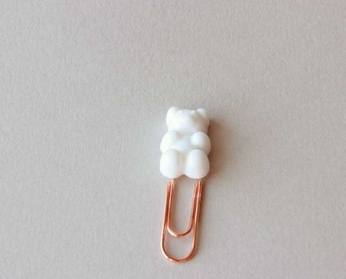 Büroklammer Gummibärchen Weiß