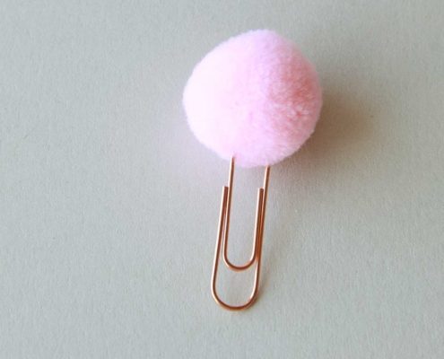 Büroklammer Bommel Rosa