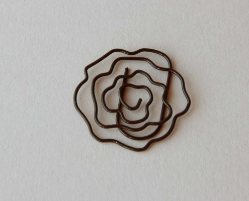 Büroklammer Rose Schwarz