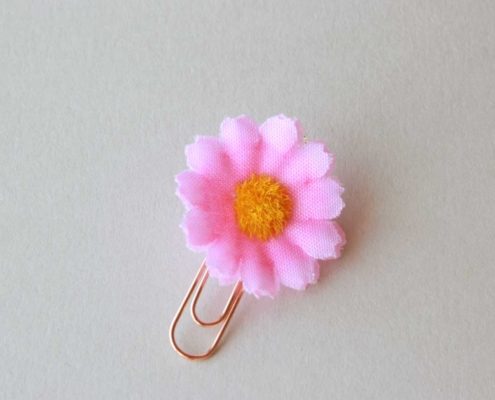 Büroklammer Daisy Pink