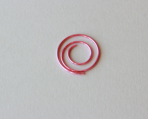 Büroklammer Kringel Pink