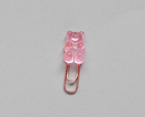 büroklammer gummibärchen rosa