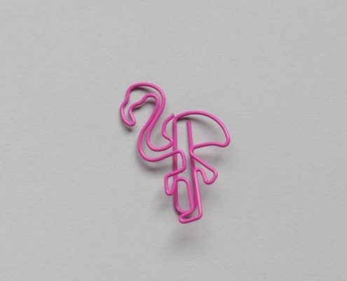 Büroklammer pink Flamingo