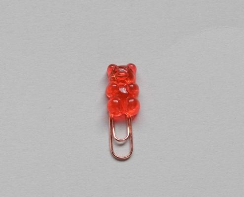 Büroklammer Gummibärchen Dunkelorange